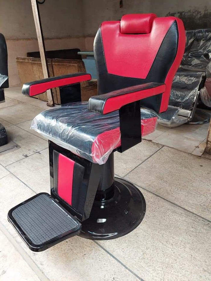 Iconic Pro Hydraulic Barber Chair – Racing Red &amp; Carbon Black