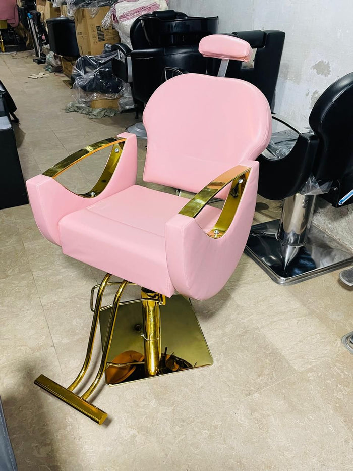 Imperial Gold Blush Pink Hydraulic Styling Chair