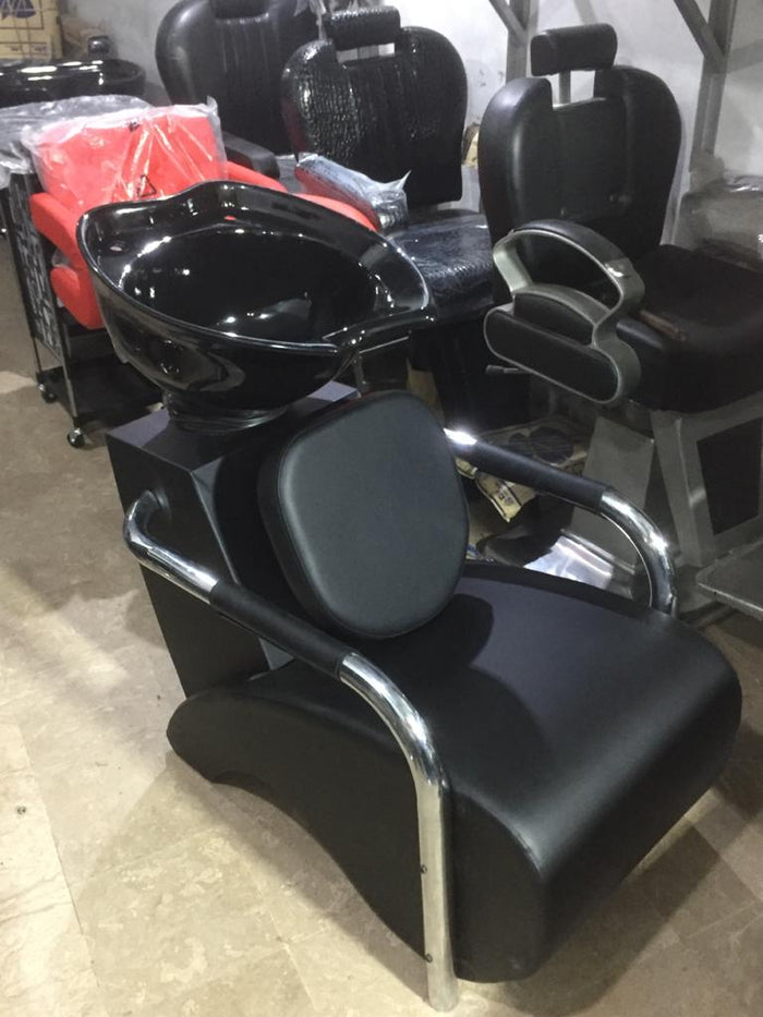 Sovereign Executive Shampoo Station – Onyx Chrome-Arch Edition