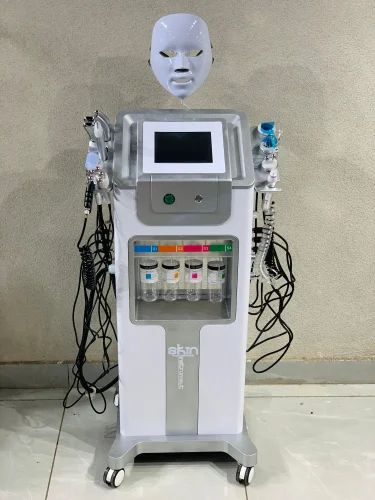 11-in-1 Professional Hydra Facial Machine | Complete Skin Rejuvenation Station (White)